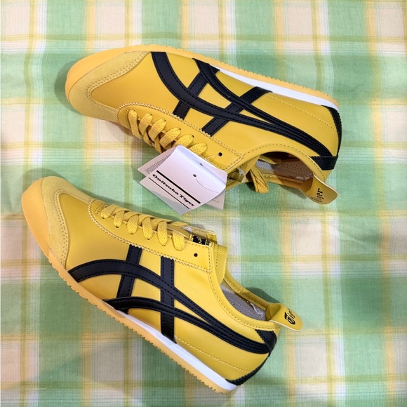Onitsuka Tiger by Asics Shoes - Onitsuka Tiger by Asics Yellow with Black Stripes Mexico 66 Sneakers